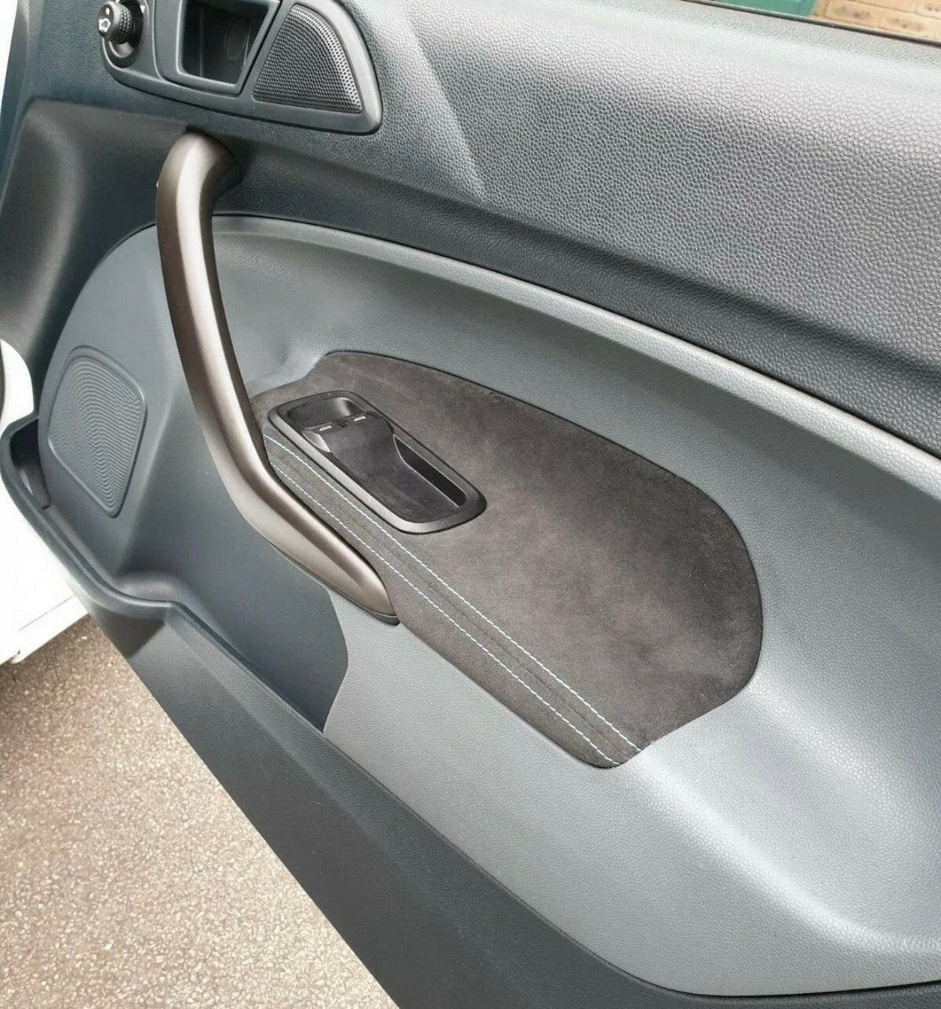 Alcantara door stitching